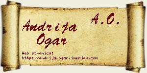 Andrija Ogar vizit kartica